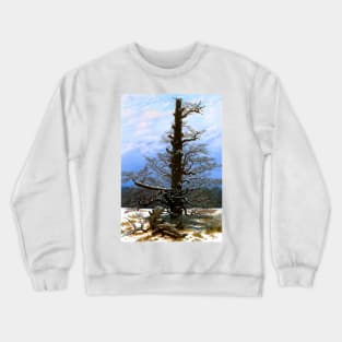 The Oak Tree in the Snow - Caspar David Friedrich Crewneck Sweatshirt